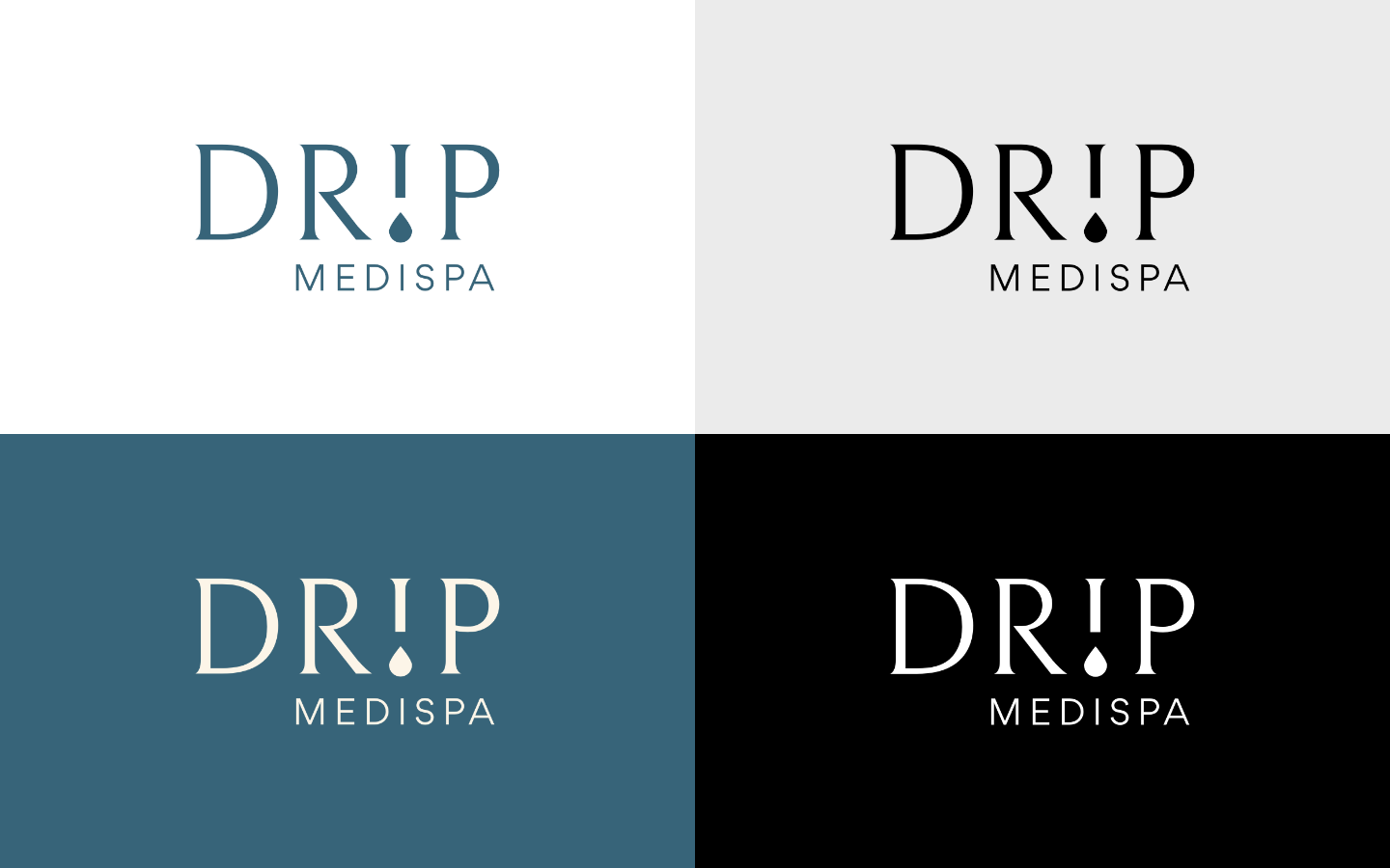 Drip MediSpa logo — color variations