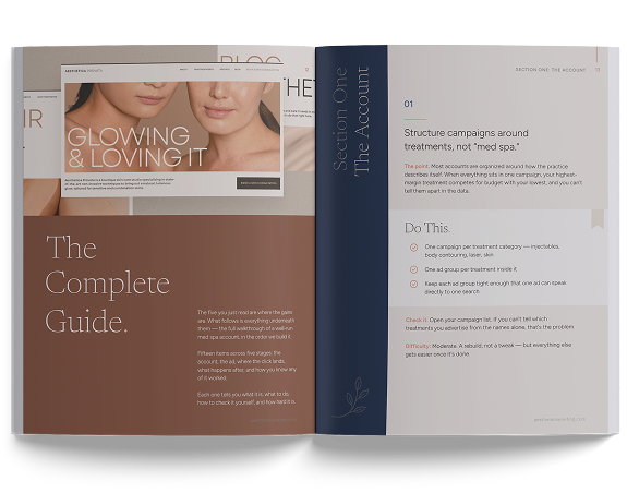Inside spread of the Google Ads guide