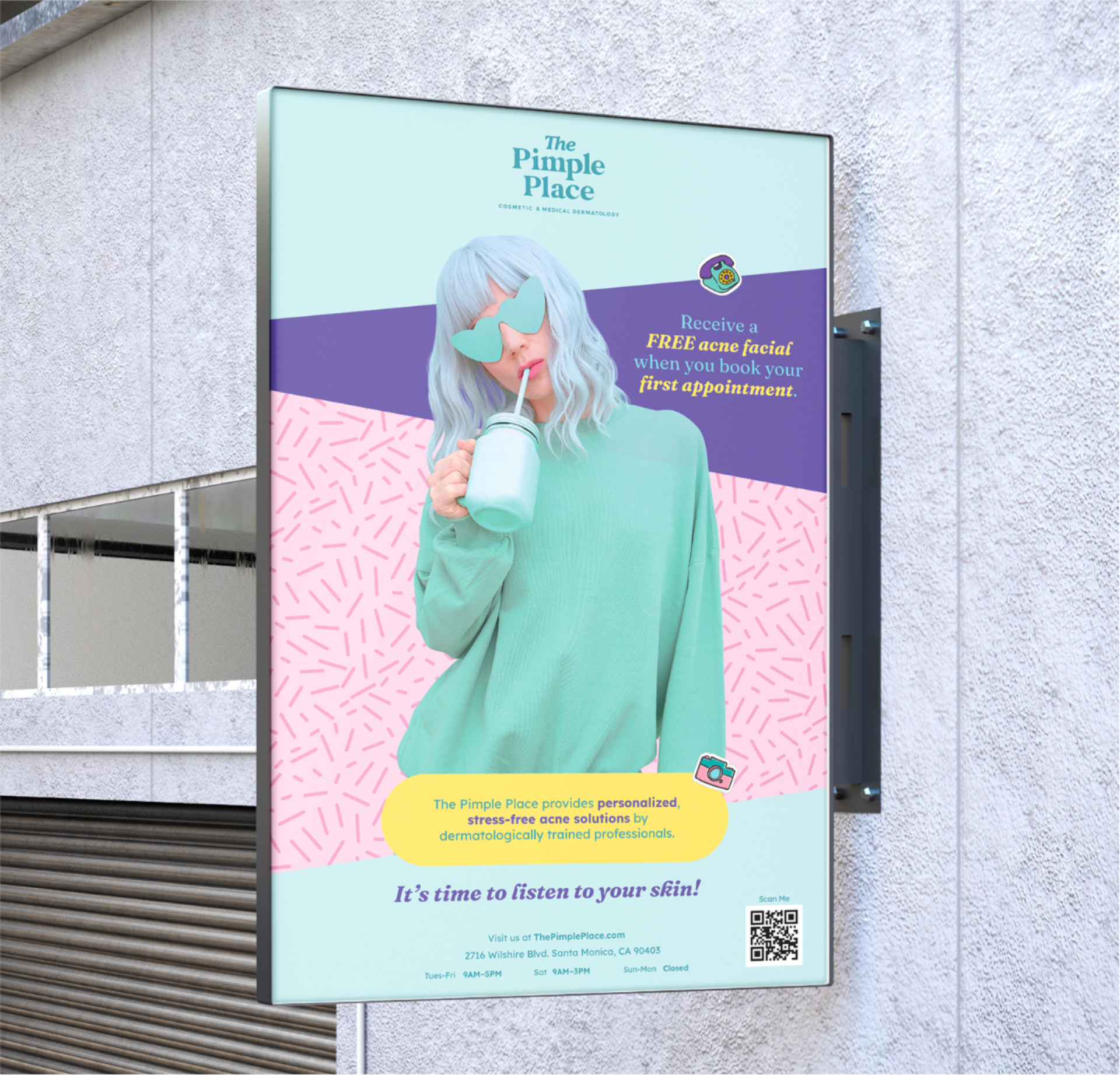 The Pimple Place — outdoor poster signage
