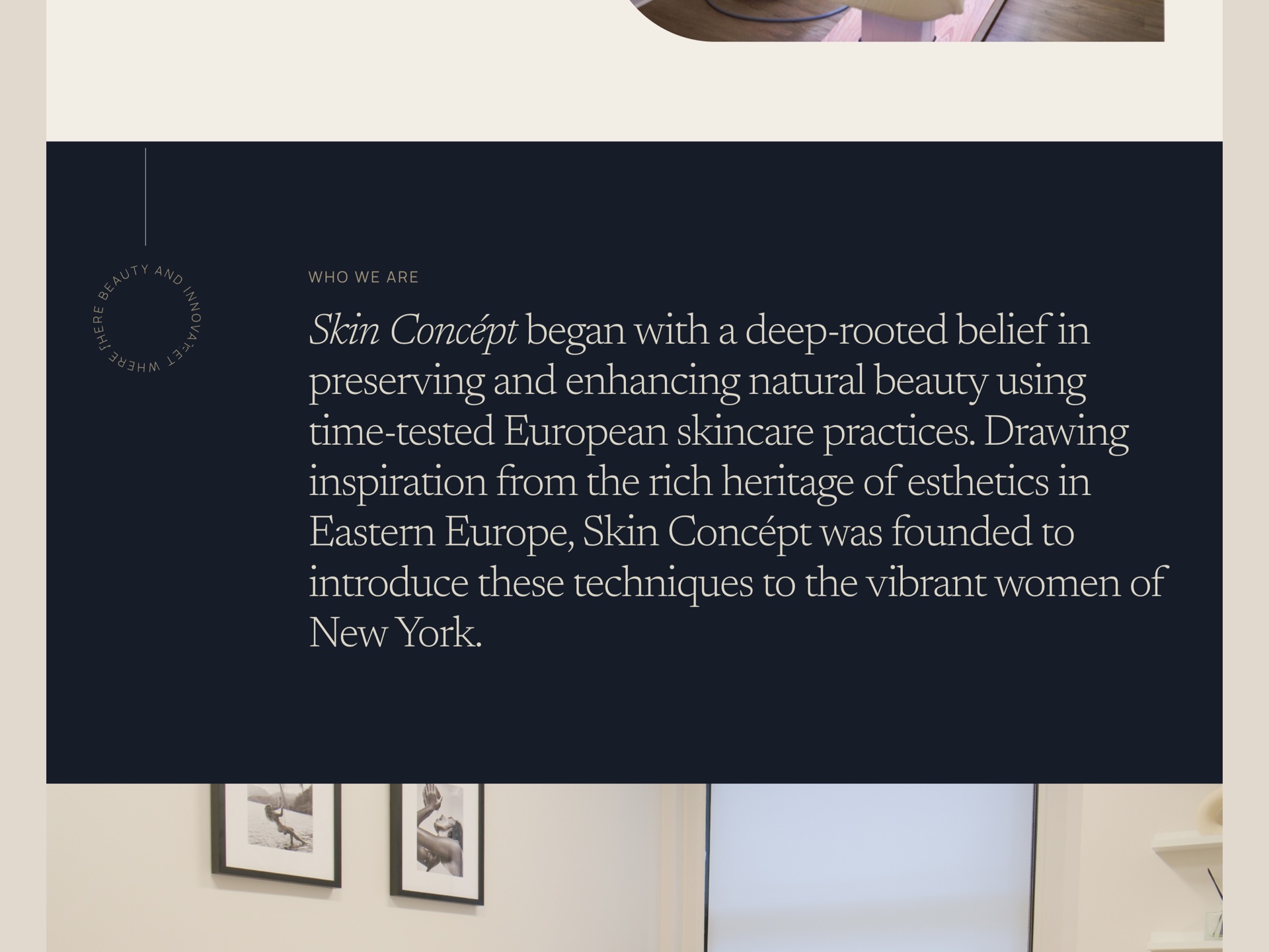 Skin Concept website — who we are